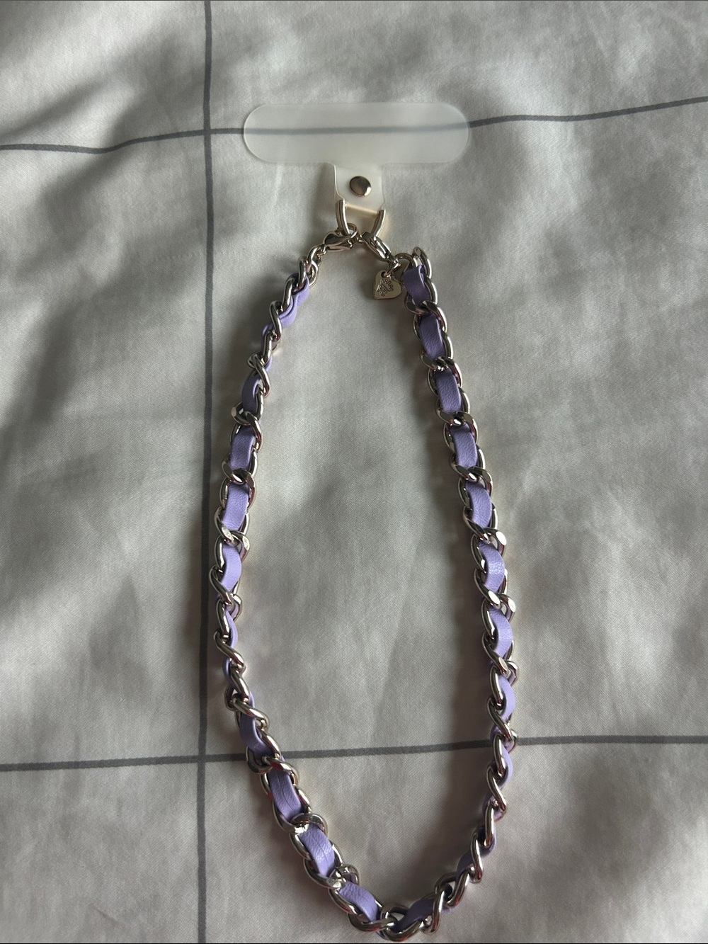 Lavender Ribbon-Chain Necklace by Velvet Caviar